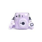 Fujifilm Instax Mini 12 10 Filmli Kıskaçlı Stand-Pvc Albüm ve Simli Pleksi Kılıflı Lila Fotoğraf Makinesi