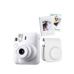 Fujifilm Instax Mini 12 Beyaz Fotoğraf Makinesi + 10'lu Film Mini Albüm Ve Deri Kılıflı