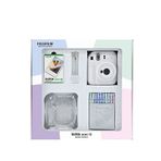 Fujifilm Instax Mini 12 Beyaz Fotoğraf Makinesi + 10'lu Film Simli Pleksi Kılıf Mandal Ve Kıskaçlı Resim Standı