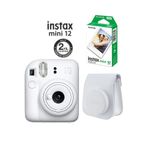 Fujifilm Instax Mini 12 Beyaz Fotoğraf Makinesi 10'lu Film ve Deri Çantalı Seti