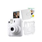 Fujifilm Instax Mini 12 Beyaz Fotoğraf Makinesi 20'li Film Kare Albüm ve Şeffaf Kılıf Seti