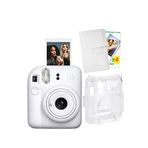 Fujifilm Instax Mini 12 Beyaz Fotoğraf Makinesi + 20'li Film Laporta Albüm Ve Şeffaf Kılıf Seti