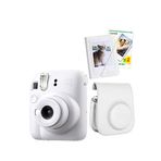 Fujifilm Instax Mini 12 Beyaz Fotoğraf Makinesi + 20'li Film Mini Albüm Ve Deri Kılıflı