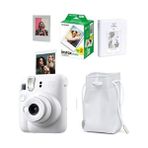 Fujifilm Instax Mini 12 Beyaz Fotoğraf Makinesi 20'li Film ve Büzgülü Kılıf Seti 1