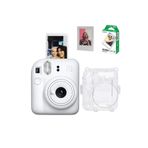 Fujifilm Instax Mini 12 Beyaz Fotoğraf Makinesi Simli Pleksi Kılıf Çerçeve Ve 10'lu Film Hediye Seti-fotsı001