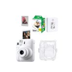Fujifilm Instax Mini 12 Beyaz Fotoğraf Makinesi Simli Pleksi Kılıf Pvc Albüm 20'li Film Ve Çerçeveli Hediye S