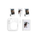 Fujifilm Instax mini 12 Beyaz Slikon Kılıf Mini 28'li Albüm ve Fotoğraf Çerçeveleri Aksesuar Seti
