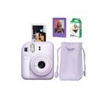 Fujifilm Instax Mini 12 Fotoğraf Makinesi-10lu Film-büzgülü Kılıf Ve Mıknatıslı Çerçeve Seti 2 Mor