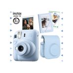 Fujifilm Instax Mini 12 Fotoğraf Makinesi + 10'lu Film + Mini Albüm + Deri Kılıf Seti Mavi mavi
