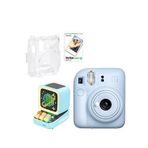 Fujifilm Instax Mini 12 Fotoğraf Makinesi + 10'lu Film Şeffaf Kılıf Ve Divoom Ditoo Pro Bluetooth Hoparlör Set - Mavi