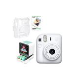 Fujifilm Instax Mini 12 Fotoğraf Makinesi + 10'lu Film-şeffaf Kılıf Ve Divoom Ditoo Pro Uyarlanabilir Piksel Ekranlı Bluetooth Hoparlör - Beyaz