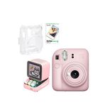 Fujifilm Instax Mini 12 Fotoğraf Makinesi + 10'lu Film Şeffaf Kılıf Ve Divoom Ditoo Pro Uyarlanabilir Piksel Ekranlı Bluetooth Hoparlör Seti - Pembe