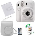 Fujifilm Instax Mini 12 Fotoğraf Makinesi + Askı + Pil + Çanta + 10'lu Film + Albüm beyaz