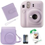 Fujifilm Instax Mini 12 Fotoğraf Makinesi + Askı + Pil + Çanta + 10'lu Film + Albüm lila
