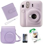 Fujifilm İnstax Mini 12 Fotoğraf Makinesi+Askı+pil +10'lu film+Albüm (LİLA)