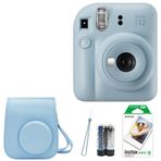 Fujifilm İnstax Mini 12 Fotoğraf Makinesi+Askı+pil +10'lu film+Çanta (MAVİ)