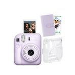 Fujifilm Instax mini 12 Lila Fotoğraf Makinesi-10'lu Film-Laporta Albüm ve Şeffaf Kılıf Seti