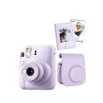 Fujifilm Instax Mini 12 Lila Fotoğraf Makinesi + 10'lu Film Mini Albüm Ve Deri Kılıf