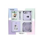 Fujifilm Instax mini 12 Lila Fotoğraf Makinesi 10'lu Film Simli Pleksi Kılıf PVC Albüm ve Kıskaçlı Resim Stan