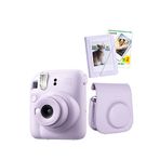Fujifilm Instax Mini 12 Lila Fotoğraf Makinesi + 20’li Film Mini Albüm Ve Deri Kılıflı