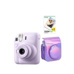 Fujifilm Instax Mini 12 Lila Fotoğraf Makinesi + 20'li Film Parlak Kılıflı