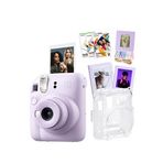 Fujifilm Instax mini 12 Lila Fotoğraf Makinesi-30'lu Film-Albüm-Mandal-Çerçeve ve Kılıf Mega Set 2