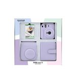 Fujifilm Instax Mini 12 Lila Fotoğraf Makinesi Bundle Box + 10'lu Film Kare Albüm Ve Deri Kılıflı