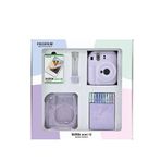 Fujifilm Instax Mini 12 Lila Fotoğraf Makinesi Bundle Box + 10'lu Film Simli Pleksi Kılıf Mandal Kıskaçlı Resim Standlı