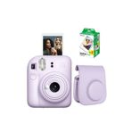 Fujifilm Instax Mini 12 Lila Fotoğraf Makinesi Deri Çanta Ve 20'li Film Hediye Seti-fotsı00199-st3-20-dk