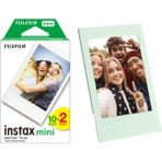 Fujifilm Instax Mini 12 Makine Uyumlu 20'li Film ve Yeşil Fotoğraf Çerçevesi