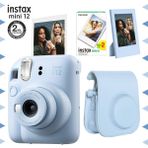 Fujifilm Instax Mini 12 Mavi Fotoğraf Makinesi 20'li Film ile Selfie Modu ve Sabit Flaş Özellikli
