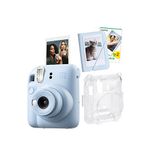 Fujifilm Instax mini 12 Mavi Fotoğraf Makinesi-20'li Film-Mini Albüm ve Şeffaf Kılıf Seti