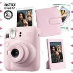 Fujifilm Instax Mini 12 Pembe Fotoğraf Makinesi - 10'lu Film - Çerçeve ve Kare Albüm Seti