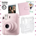Fujifilm Instax Mini 12 Pembe Fotoğraf Makinesi-10'lu Film-Kare Albüm ve Şeffaf Kılıf Seti