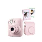 Fujifilm Instax Mini 12 Pembe Fotoğraf Makinesi + 10'lu Film Mini Albüm Ve Deri Kılıflı