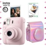 Fujifilm Instax mini 12 Pembe Fotoğraf Makinesi-10'lu Film ve Parlak Kılıf Seti