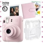 Fujifilm Instax mini 12 Pembe Fotoğraf Makinesi-20'li Film-Kare Albüm ve Şeffaf Kılıf Seti