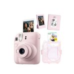 Fujifilm Instax Mini 12 Pembe Fotoğraf Makinesi + 20'li Film Simli Pleksi Kılıf Pvc Albüm Ve Çerçeveli Hediye Seti