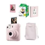 Fujifilm Instax Mini 12 Pembe Fotoğraf Makinesi 20'li Film ve Büzgülü Kılıf ile 64'lük Albüm Seti