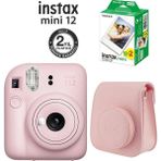 Fujifilm Instax Mini 12 Pembe Fotoğraf Makinesi 20'li Film ve Çanta Hediye Seti