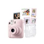 Fujifilm Instax mini 12 Pembe Fotoğraf Makinesi-30'lu Film-Albüm-Mandal-Çerçeve ve Kılıf Mega Set 2
