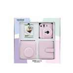 Fujifilm Instax Mini 12 Pembe Fotoğraf Makinesi Bundle Box + 10’lu Film Kare Albüm Ve Deri Kılıflı