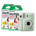 Fujifilm Instax Mini 12 şipşak fotoğraf makinesi, 40 çekim, nane yeşili