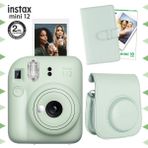 Fujifilm Instax mini 12 Yeşil Fotoğraf Makinesi-10'lu Film-Laporta Albüm ve Deri Kılıf Seti
