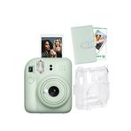 Fujifilm Instax Mini 12 Yeşil Fotoğraf Makinesi-10'lu Film-Laporta Albüm ve Şeffaf Kılıf Seti