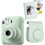 Fujifilm Instax Mini 12 Yeşil Fotoğraf Makinesi 20'li Film ve Deri Kılıf Seti ile Retro Tasarım