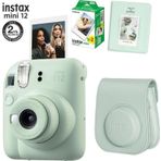 Fujifilm Instax Mini 12 Yeşil Fotoğraf Makinesi 20Li Film Ve Pvc Albümlü Çantalı Seti 1