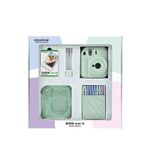 Fujifilm Instax Mini 12 Yeşil Fotoğraf Makinesi Bundle Box + 10'lu Film Simli Pleksi Kılıf Mandal Ve Kıskaçlı Resim Standlı