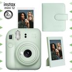 Fujifilm Instax mini 12 Yeşil Fotoğraf Makinesi-Çerçeve ve 64'lü Kare Albüm Seti