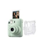 Fujifilm Instax Mini 12 Yeşil Fotoğraf Makinesi + Şeffaf Kılıf Seti